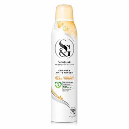 تصویر  اسپری بدن ضدتعریق پرتقال و زنجبیل سفید Soft & Gentle