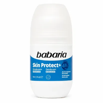 تصویر  مام رول ضد تعریق 48 ساعته باباریا babaria مدل اسکین پروتکت Skin Protect حجم 50 میل