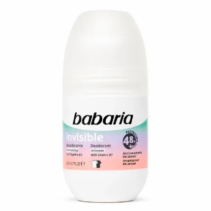 تصویر  مام رول ضد تعریق 48 ساعته باباریا babaria مدل اینویزیبل Invisible حجم 50 میل