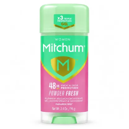 تصویر  مام ژل ضد تعریق زنانه میچام مدل پاودر فرش  Mitchum Women Powder Fresh Antiperspirant Gel 96g